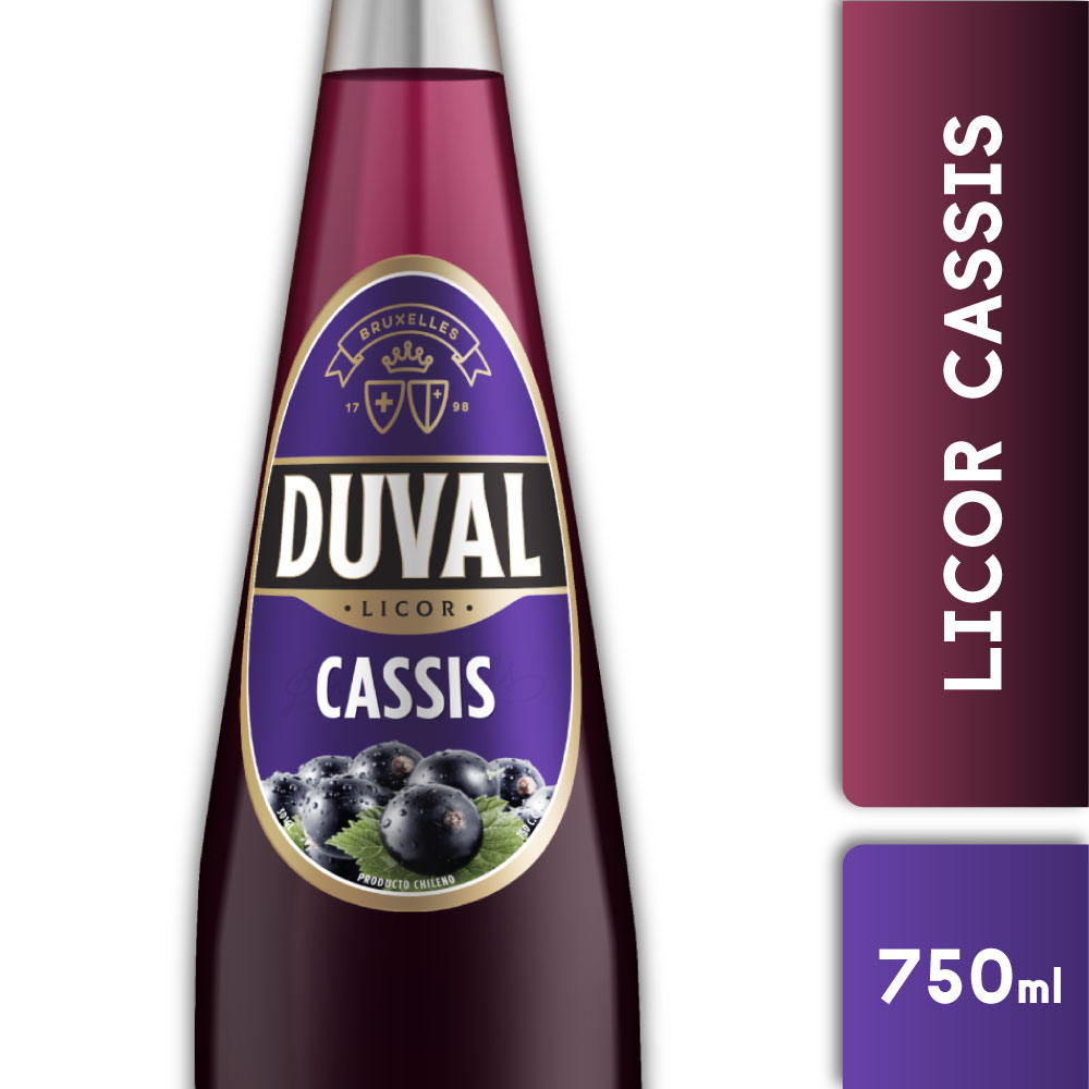 LICOR DE CASSIS 20° DUVAL 750 ML                  